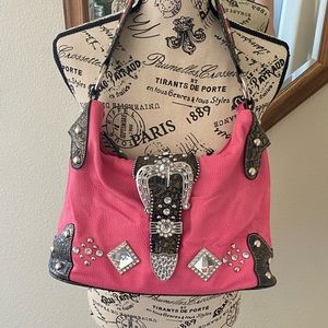 Pink Studded Purse with matching wallet
